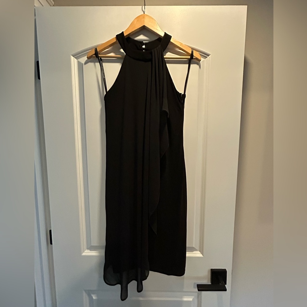 Le Chateau Elegant Black Halter Dress
